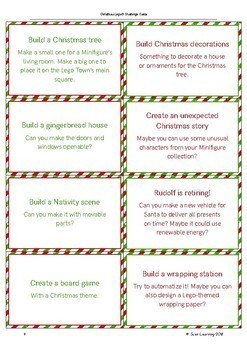 Christmas Countdown Lego Engineering Challenge Cards By Suen Learning