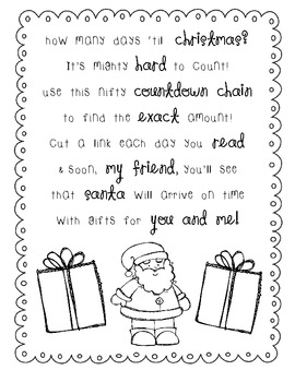 Christmas Countdown Poem by Morgan Ramsay | Teachers Pay Teachers