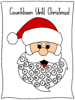 Christmas Countdown Santa Claus FREEBIE 
