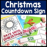 Christmas Countdown Sign with Paper Chain: Countdown to Ch