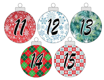 Christmas Countdown numbers by Taunia Brown Teachers Pay Teachers