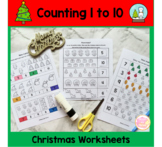 Christmas Counting 1 to 10 No Prep Worksheets