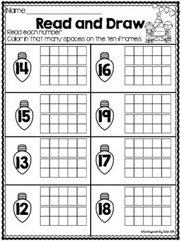 Christmas Counting Activities- Numbers 0-20 by Kindergarten by Katie