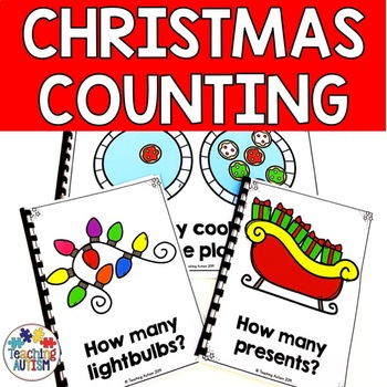 Preview of Christmas Counting Adapted Books for Special Education and Autism