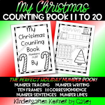 Preview of December Number Sense Math Activity Books - Kindergarten Christmas/Winter 11-20