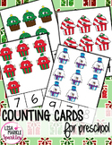 Christmas Counting Cards for Preschool Math Center