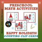 Christmas Counting Clip Cards for Preschool