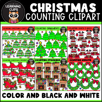 Preview of Christmas Counting Clipart Mega Bundle {Christmas Clipart}