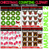 Christmas Counting Math Clip Art BUNDLE 2 for Personal and