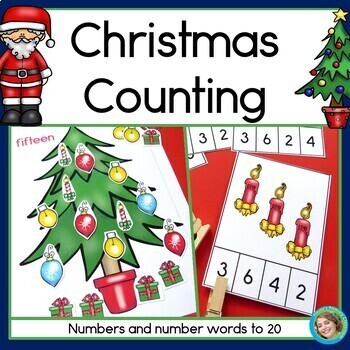 Preview of Christmas Numbers to 20 | Counting, Numerals and Number Words 1-20 | Numeracy