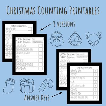 Christmas Counting Printable by The Salty Sturgeon | TPT