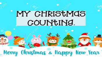 Preview of Christmas Counting digital or printable workbook