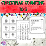 Christmas Counting to 5 NO PREP Worksheets