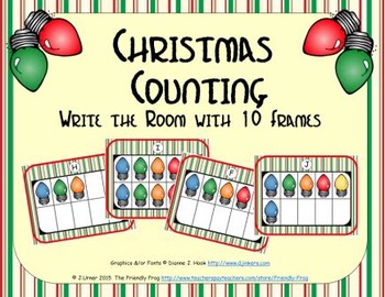 Preview of Christmas Counting with Ten Frames {Subitizing}