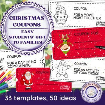 Christmas Gift Card Template, Create Personalized Coupon Instantly