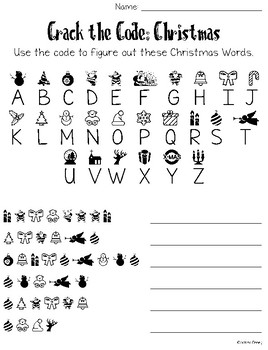 Christmas Crack the Code by Victoria Finney | Teachers Pay Teachers