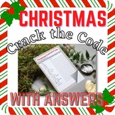 Christmas Crack the Code Fun Activity with Answers
