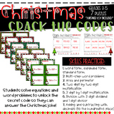 Christmas Crack the Code Math Task Cards