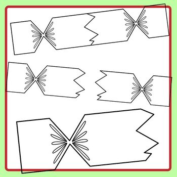 Christmas Cracker Match Up Puzzles Templates Clip Art Set Commercial Use