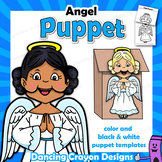 Angel Craft Activity | Printable Paper Bag Puppet Template