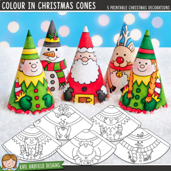 Preview of Christmas Ornament Coloring Craft Activity