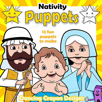 Preview of Christmas Craft Activity | Holiday Printable Paper Bag Nativity Puppets