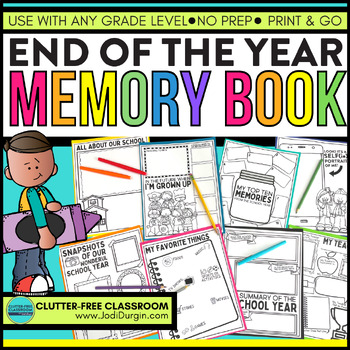 Preview of MEMORY BOOK End of Year Activities Last Week of School 1st 2nd 3rd 4th 5th Grade