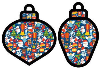 Preview of 16 Christmas Craft, Baubles, 3-D Ornaments Craft Template Printables