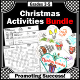 Christmas Craft | Christmas Worksheets Bundle | Crossword 