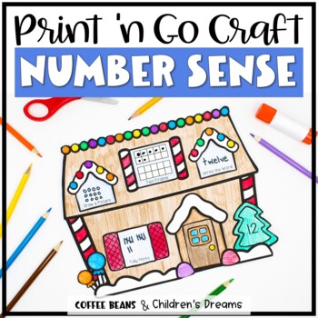 Preview of Christmas Craft | Number Sense Gingerbread House | Winter Math Activity
