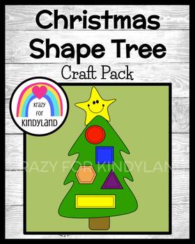 Preview of Christmas Tree Shape Craft for Kindergarten Math Center /Station Activity