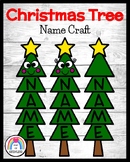 Christmas Tree Name Craft for Kindergarten Literacy Center