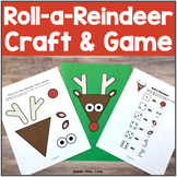 Christmas Craft for Speech Therapy -  Roll-a-Reindeer Game