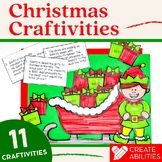 Editable Christmas Craftivities Christmas Writing and Math