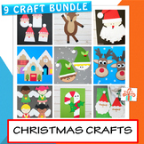 Christmas Crafts - 9 Christmas BUNDLE: Santa, Reindeer, El