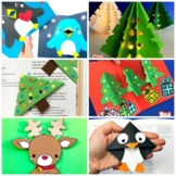 Christmas Crafts Activities - Bookmarks, Pop Up Cards, Pap