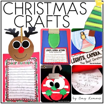 Preview of Christmas Crafts and Writing | Reindeer | Christmas Light | Ornament | Tree