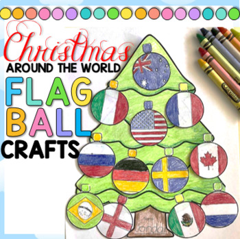 Preview of Christmas Crafts for Christmas Around the World Flag Crafts Bulletin Board