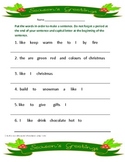 Christmas - Creating sentences