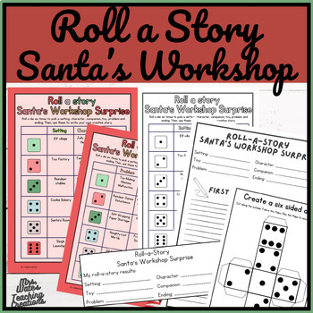 Preview of Christmas Creative Writing Activity: Roll a Story Santas Workshop