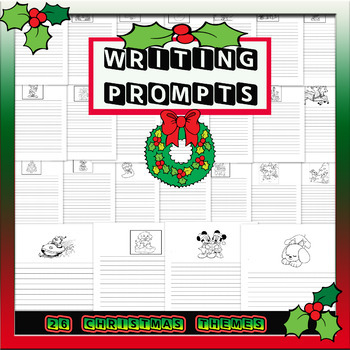 Preview of Christmas Creative Writing Prompts (26 Picture Prompts)  