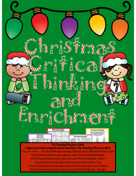 Preview of Christmas Critical Thinking and Enrichment Pack