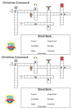 Preview of Christmas Crossword