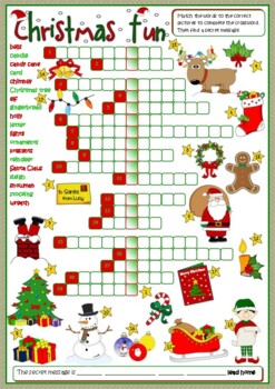 easy christmas crossword puzzles printable