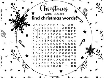 Christmas Crossword Puzzle, Kids Christmas Sheets