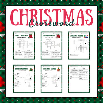 Christmas Crossword Puzzles Christmas Digital Products Activities