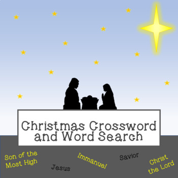 Preview of Christmas Crossword and Word Search: The Birth of Jesus