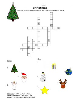 Christmas Crosswords for kids by Katarzyna Kozlowska | TPT