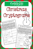 Christmas Cryptogram Writing Freebie