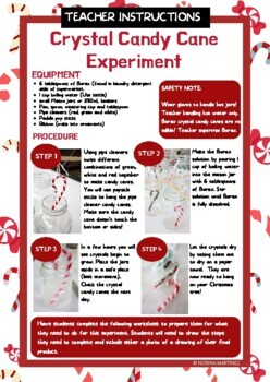 Christmas Crystal Candy Cane Ornament Experiment by Captivate Education